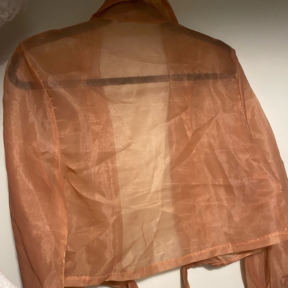 Never worn sheer BooHoo collared neck blouse - Picture 3 of 4